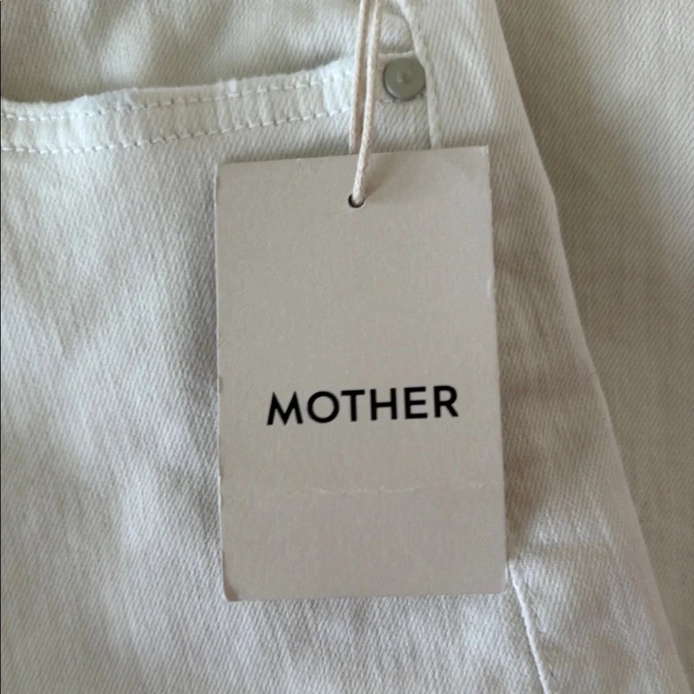 MOTHER Cream Cargo Distressed Relaxed Fit Jeans - Picture 2 of 5